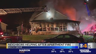 Crews battle house fire in Beech Grove; 2 firefighters injured