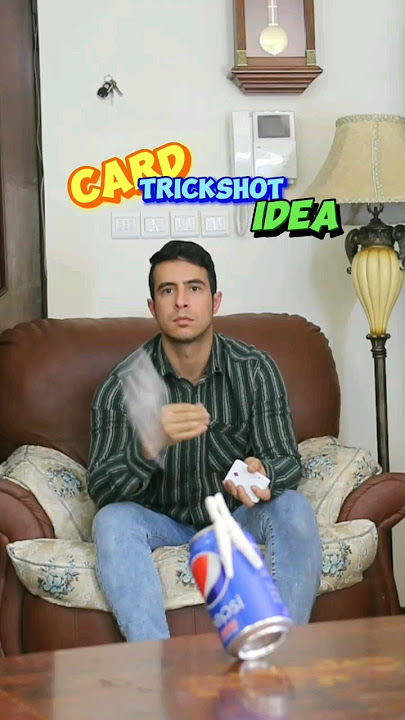 amazing trick shot : best card throwing idea #trending #viral #tricks #shorts short