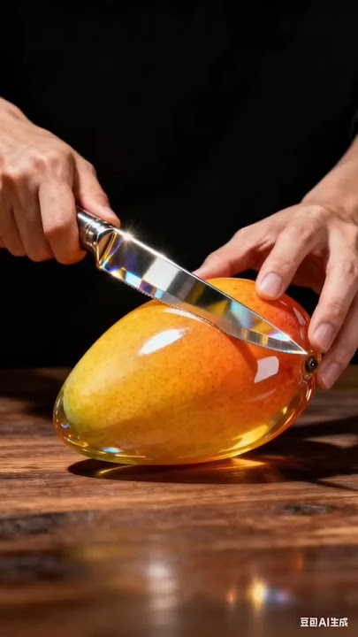 seperti Potong mangga dan apel  kaca dengan sentuhan yang menenangkan #asmr #viralvideo #vidioshort