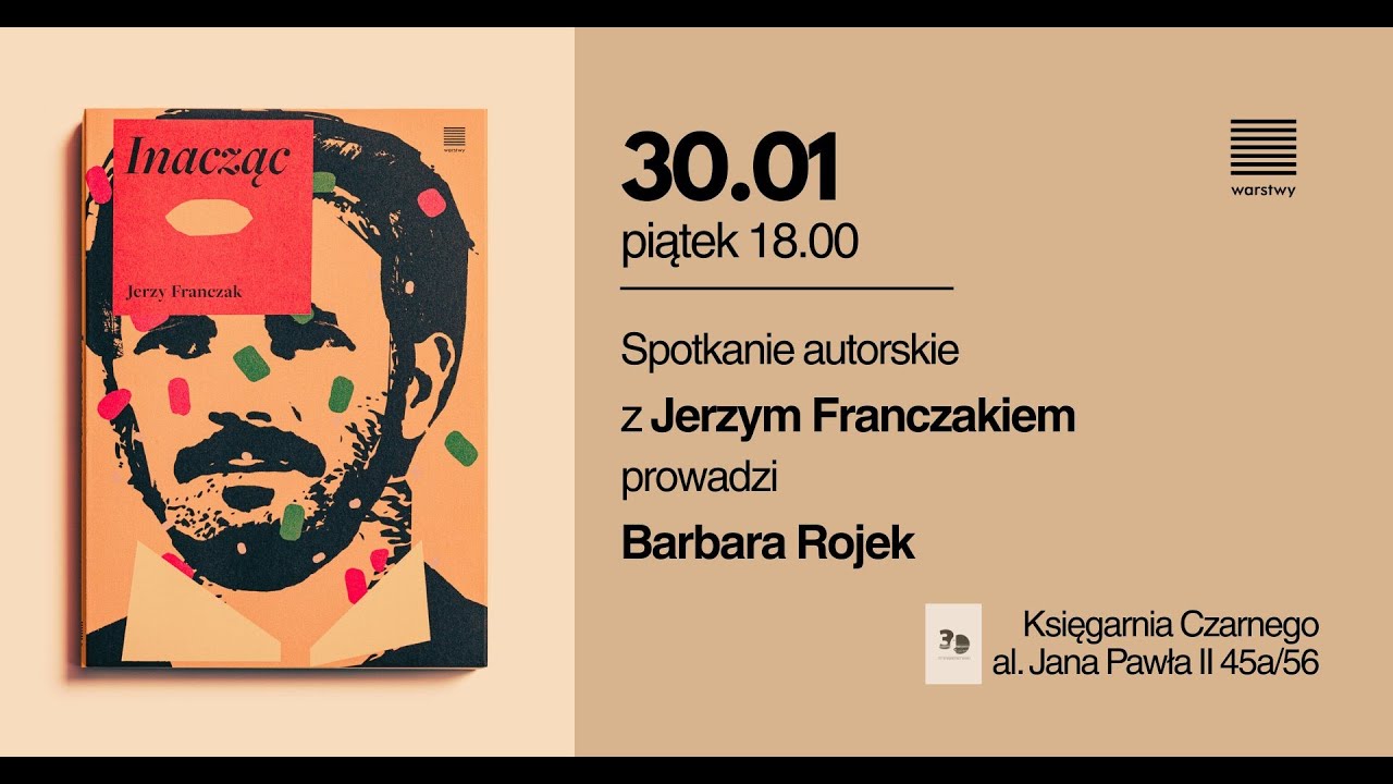 „Inacząc” – spotkanie autorskie z Jerzym Franczakiem prowadzi Barbara Rojek.