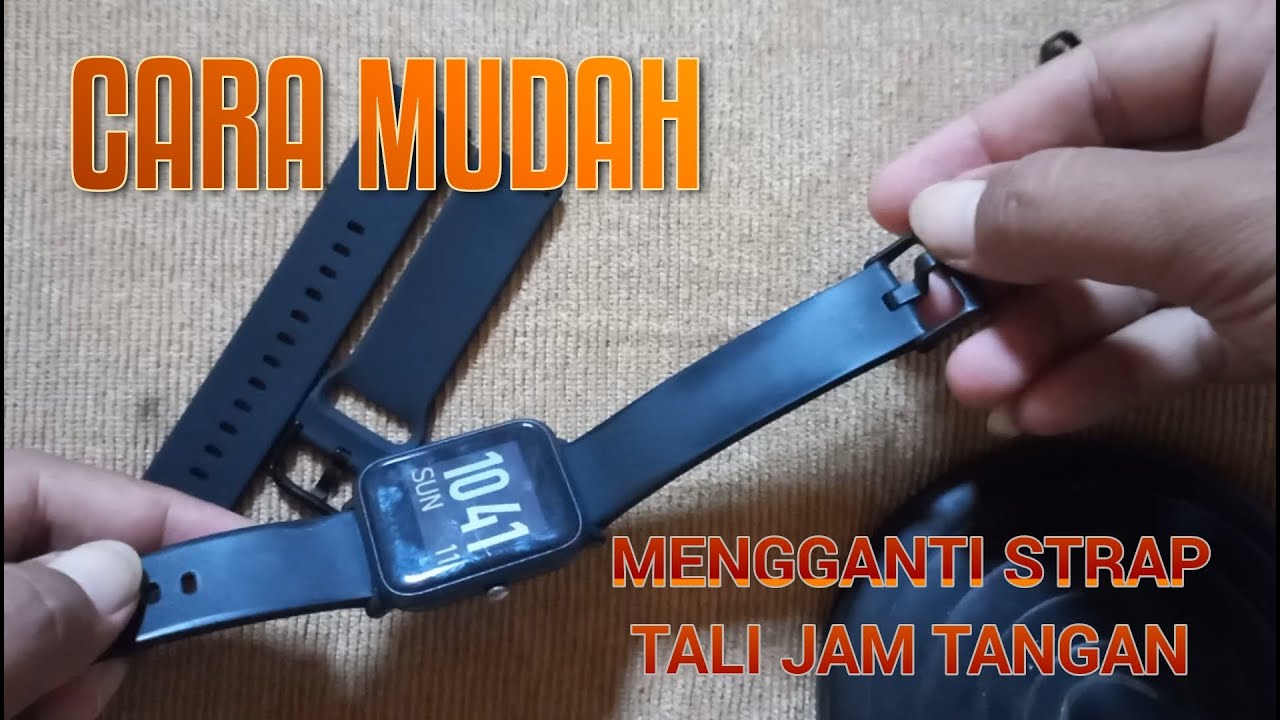Cara mengganti tali strap jam tangan amazfit bib - smartwatch - YouTube