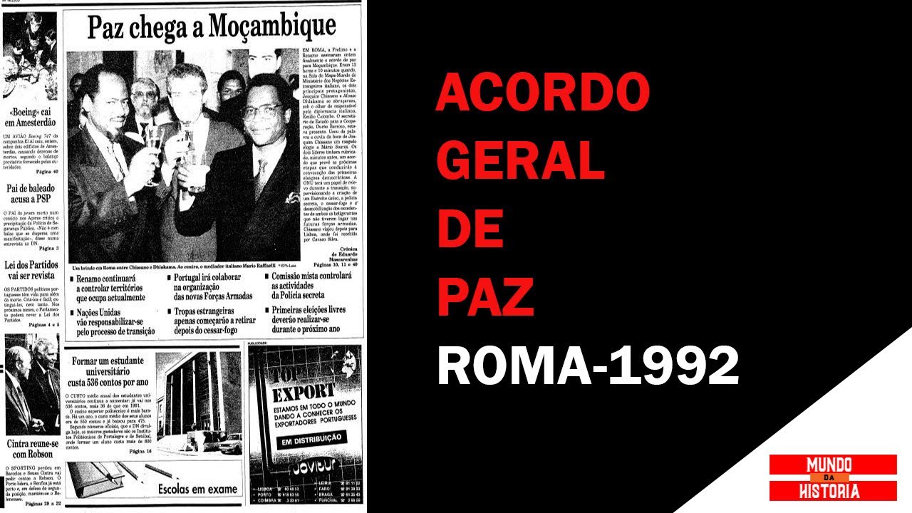 ACORDO GERAL DE PAZ | 04 DE OUTUBRO 1992 | ROMA