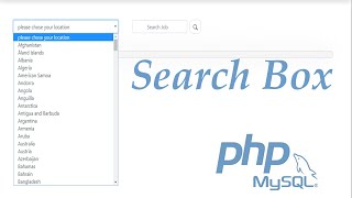 Web development | How to create a search box with filter using php and mysql