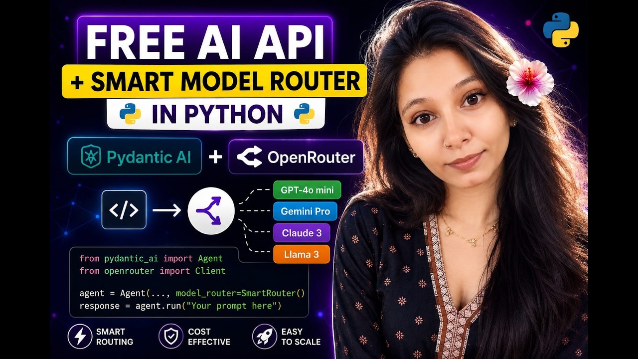 Free AI API + Smart Model Router in Python | PydanticAI + OpenRouter ...