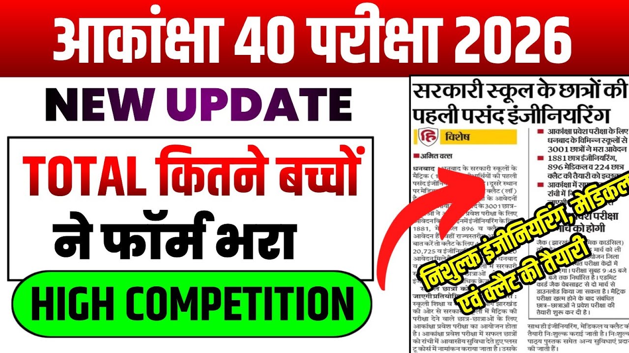 Akanksha 40 Exam 2026 | Akanksha 40 Exam Date | Akanksha 40 New Update 2026 |Akanksha 40 Preparation