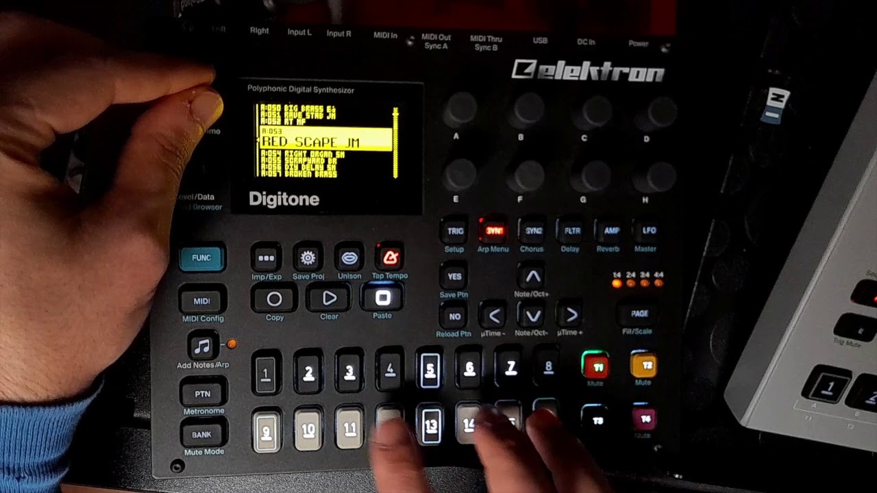 Elektron Digitone through the factory sounds (no talking) - YouTube