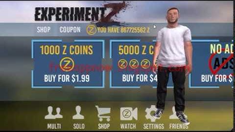 لعبة Hack Experiment Z - Zombie Survival V 2.14 Unlimited Money MOD No Root مهكرة للاندرويد