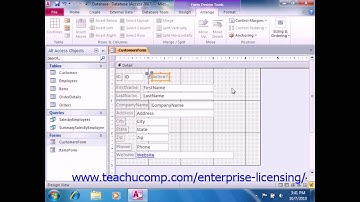 Microsoft Office Access Tutorial 2010 Form and Report Controls 11.5 Employee Group Training
