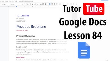 Google Docs Tutorial - Lesson 84 - Managing Linked Objects