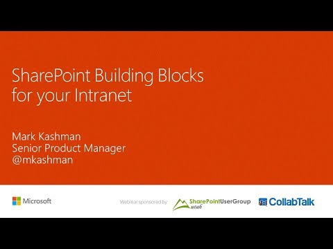 SharePoint Building Blocks for your Intranet