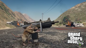 SUPER RAT Escaped from Human Labs in GTA 5 / Gangsta Rats - script mods for GTA V