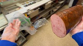POV: Cutting Ham & Making Sandwiches at Subway