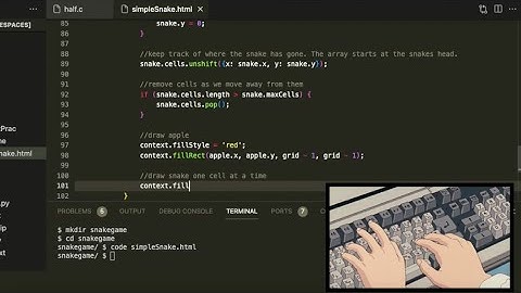 ASMR Programming - Coding a Snake Game  - No Talking