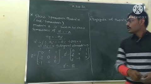 F.Y. Bsc. | Matrices| Types of Matrices- continued