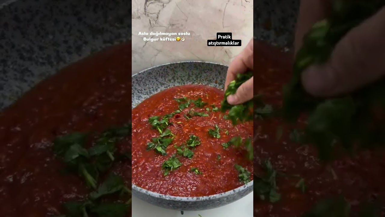 soslu  bulgur  köftesi #lezzetli #pratiktarifler #sebzeyemekleri #yemektarifi #salatatarifi  #yemek