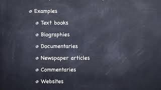 Primary And Secondary Sources Copy