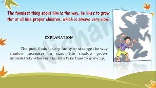 My Shadow Poem of Class 5 Unit 3 English Explanation - CBSE NCERT MARIGOLD