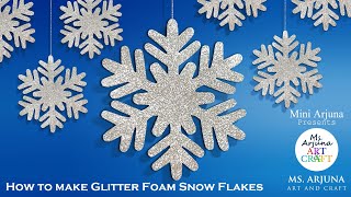 DIY Glittered Snowflake Paper Ornaments - The Crafting Nook