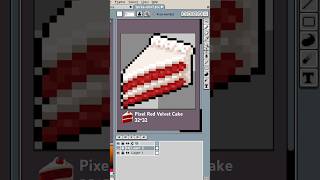 Pixel red velvet cake #art #pixelart #gamedev #gameart #timelapse #tutorial #aseprite #illustration