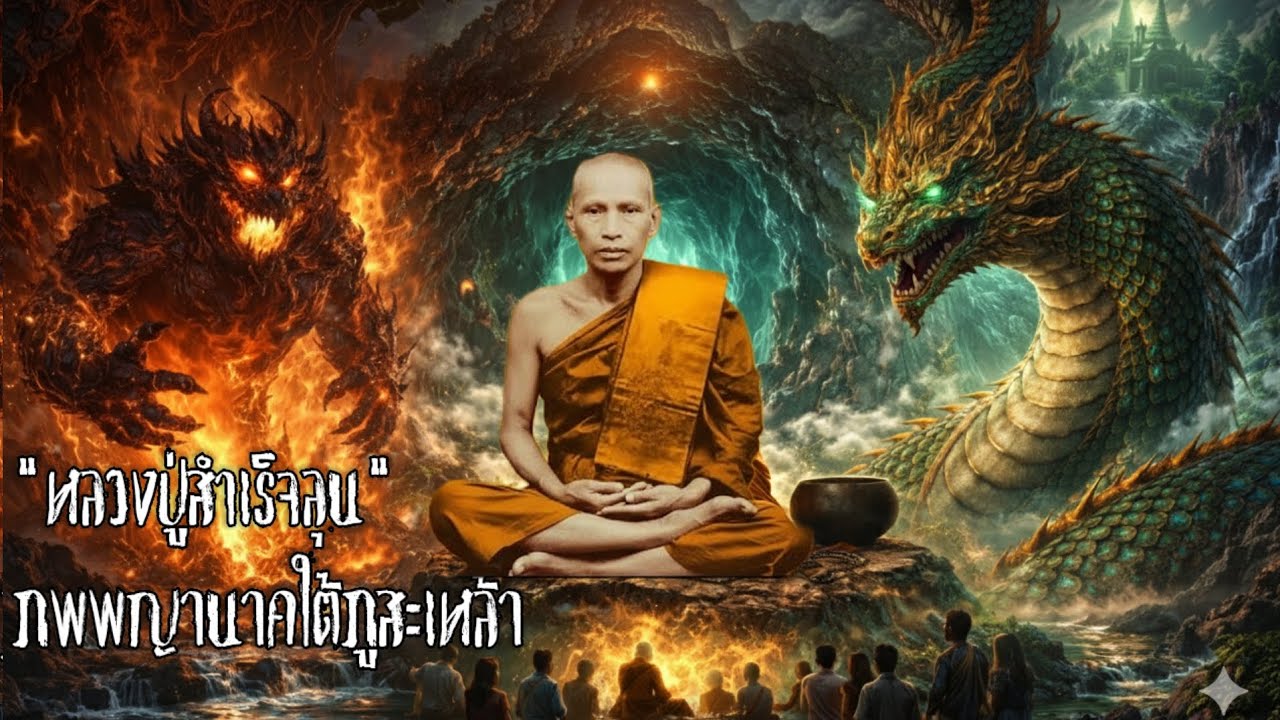 ภำ้พญานากใต้ภูสะเหล้าปากเช #ตำนานภูส่าเหล้า #หลวงปู่สมเด็จลุน #พระธุดงค์#พญานาค