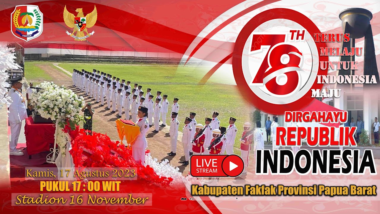 UPACARA PENURUNAN BENDERA MERAH PUTIH DI KABUPATEN FAKFAK