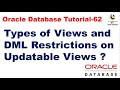 Types of Views and DML Restrictions on Updatable Views || Oracle Database Tutorial