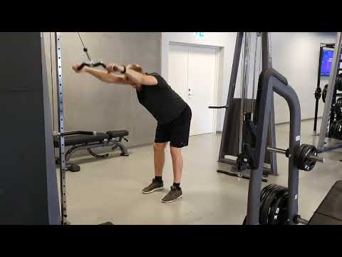 Bent over lat pull down