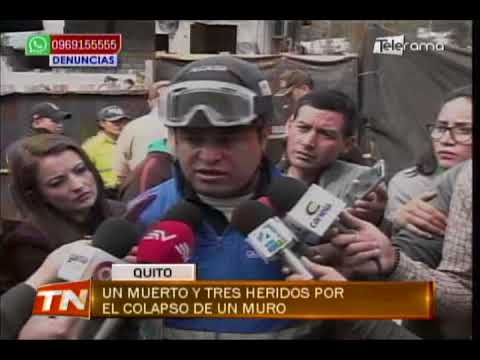 Un muerto y tres heridos por el colapso de un muro