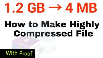 How to Make Highly Compressed File  1GB to 3 MB It