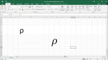 How to type Rho Symbol in Excel