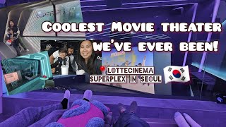 Coolest movie theater we've ever been! |Lottecinema | Korean movie theater |Seoul vlog