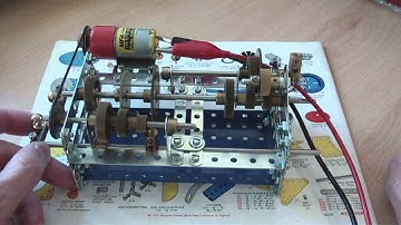 Meccano 6-Speed and reverse gearbox
