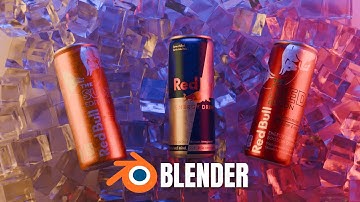 Blender Red Bull Photorealistic Product Visualization Tutorial - For Beginners- REAL TIME-