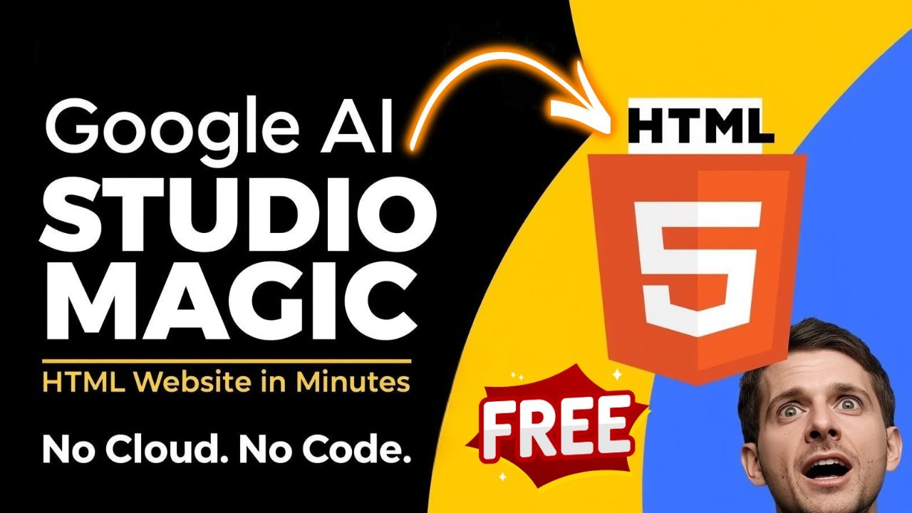 How to Create a One Page HTML Website Using FREE Google AI Studio (No ...