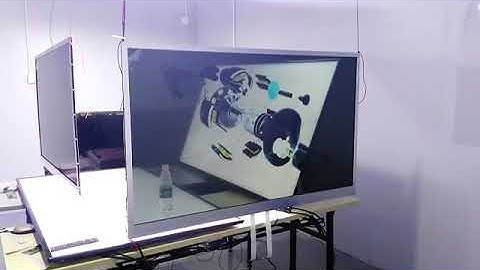 SAMILCDS 65" Transparent LCD panel with Metal guide