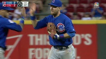CHC@CIN: Zobrist makes a leaping catch, turns DP