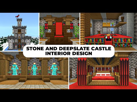 Minecraft 1.19 Stone And Deepslate Brick Castle Tutorial #5 || Interior ...