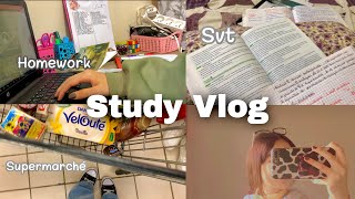 Study vlog✨?|دوزوا معايا نهار ديال القرايا فالدار