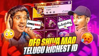 DFG Shiva Mad Reaction🔥😱On (TELUGU TOP RICHEST ID) sakkubhai @SHIVAGAMING00014 &amp;@DhanushFFGamer