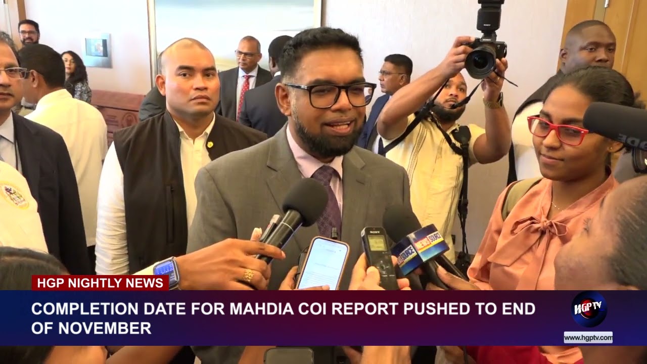 COMPLETION DATE FOR MAHDIA COI REPORT PUSHED TO END OF NOVEMBER