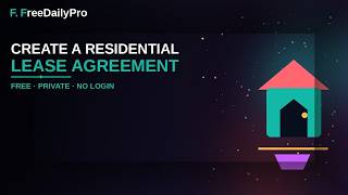How to Create a Residential Lease Agreement Free Online | FreeDailyPro.com