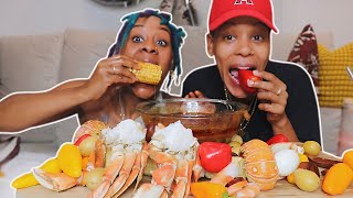 SEAFOOD BOIL MUKBANG | TRY NOT TO TALK CHALLENGE