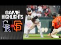 Rockies vs giants game highlights 51724  mlb highlights