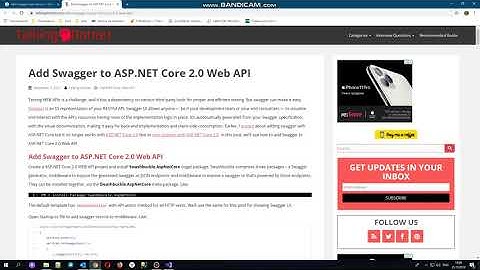 Добавление swagger в проект Asp.Net Core 2.2