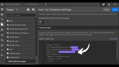 Webflow Schema Markup