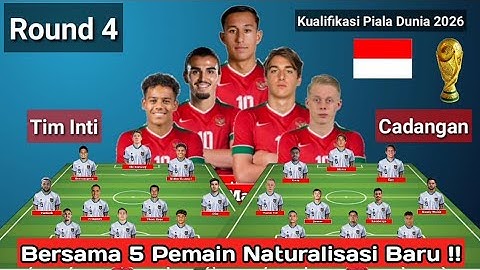 Bersama 5 Pemain Naturalisasi Baru Round 4 ! Tim Inti & Cadangan Indonesia Round 4 Piala Dunia 2026