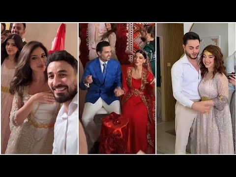 حفلة حنة نارين بيوتي لحظة وصول رامي زوج نارين بلشنا في اجواء الحنة رقص نارين مع رامي