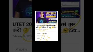 UTET 2026 Selection Series & B.Ed. 1st Sem Notes | Daily Schedule 🎯 #utet2026 #shortvideo