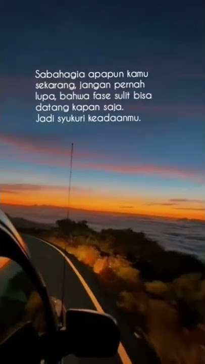 Syukuri apa yang ada pada dirimu