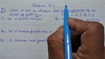 Class 8 - Exercise 4.2 - Q 2 | When a die us thrown list